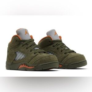 Jordan Kids Sneakers - Olive and Orange